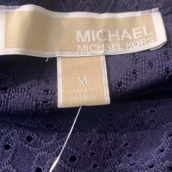 MICHAEL Michael Kors Navy Sleeveless Peplum Top- NWT - Picture 12 of 13